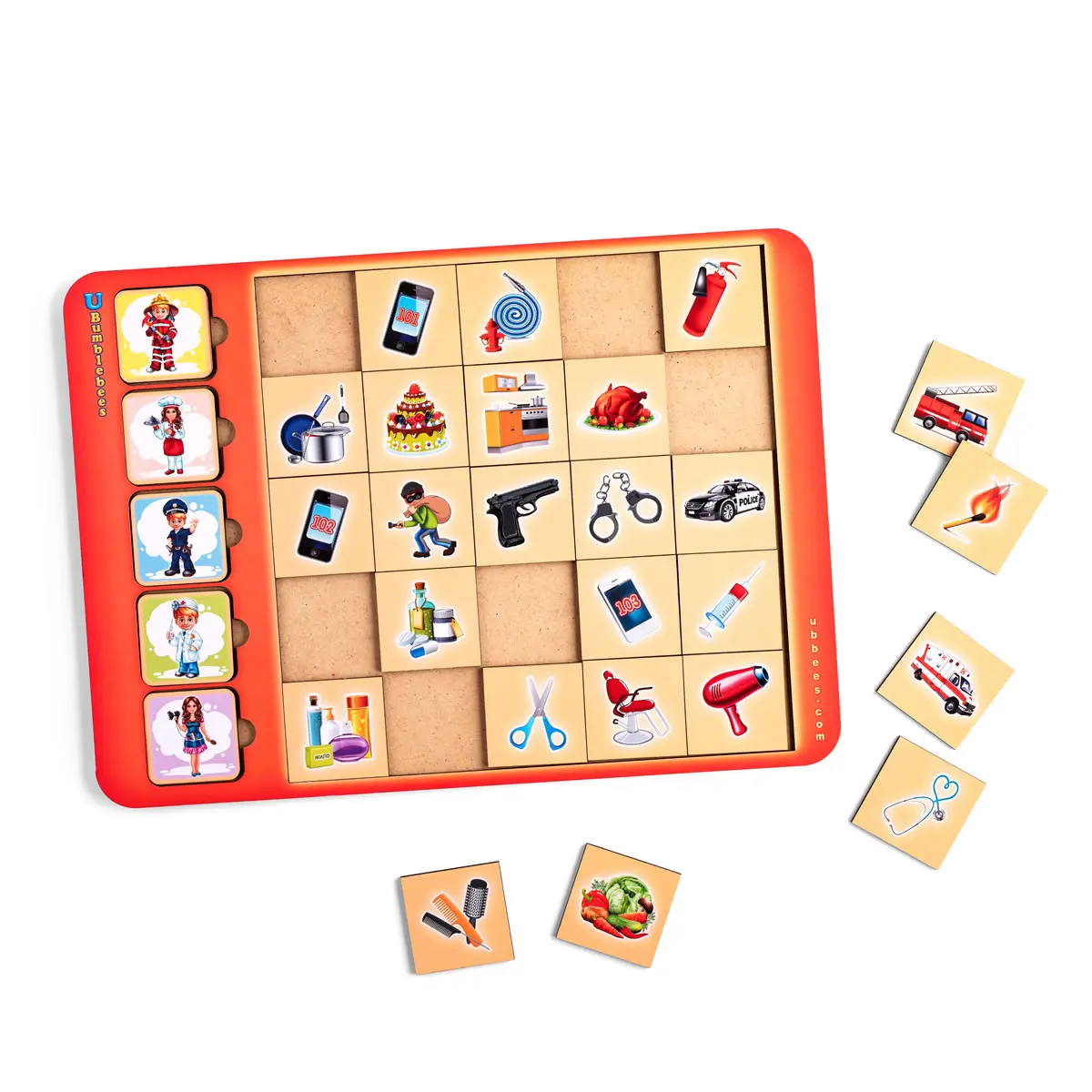 Сортер дерев'яний: Асоціації-професії. Дитяча розвиваюча гра