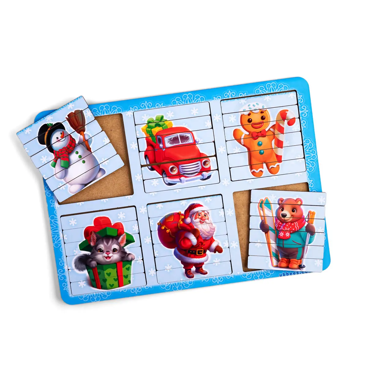Пазли - палочки "Новорічні" 2х сторонні (12 малюнків)