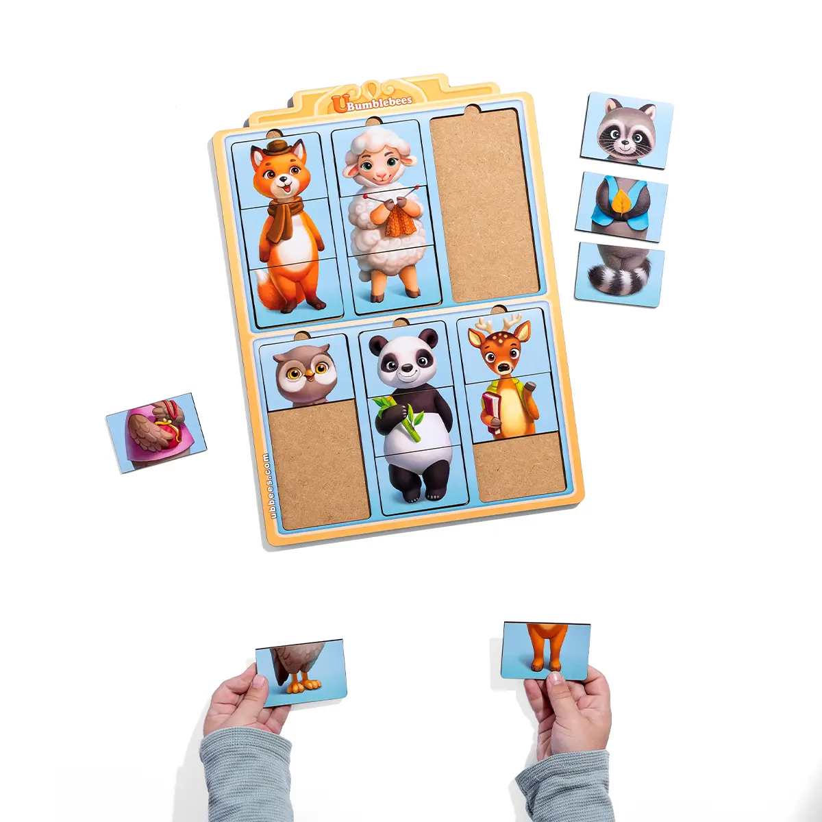 Дерев'яний пазл (рамки-вкладиші) "Дивовижні  звірятка - 2"