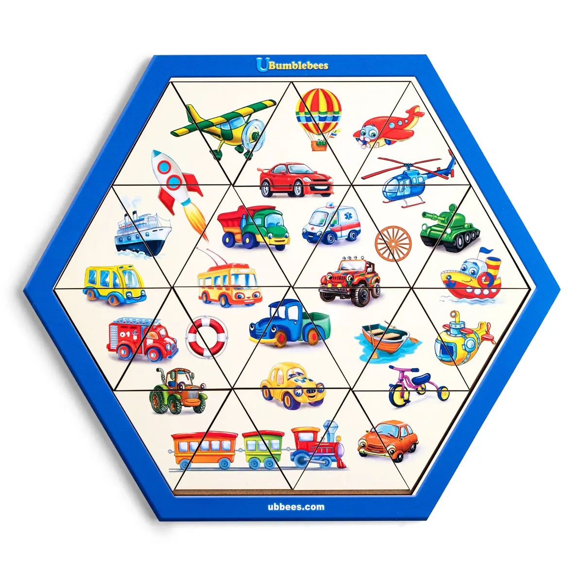 Дерев\'яний пазл-головоломка \"Транспорт\". Рамка-вкладиш, логічна гра