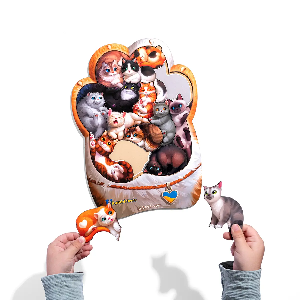 Дерев'яний пазл (рамки-вкладка) "Котики-муркотики"