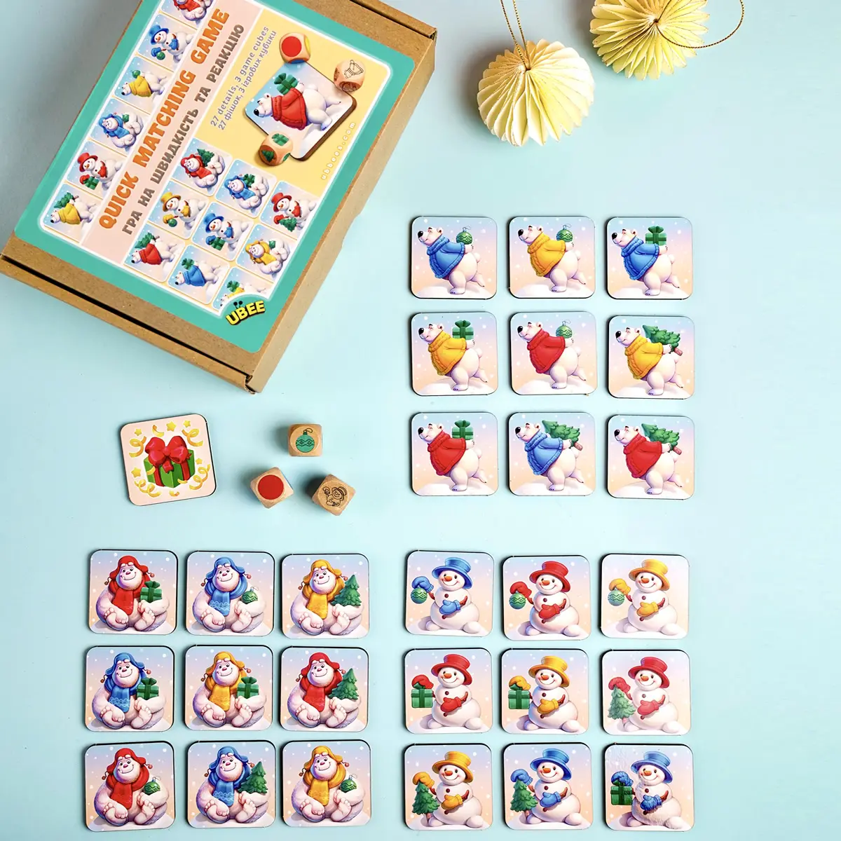 Гра з кубиками \"Схопи першим\" Зимова версія