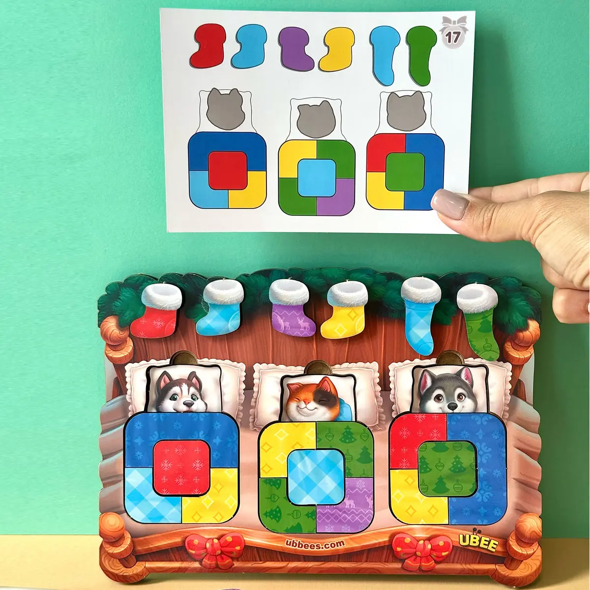 Гра з картками «Тваринки у ліжечку»