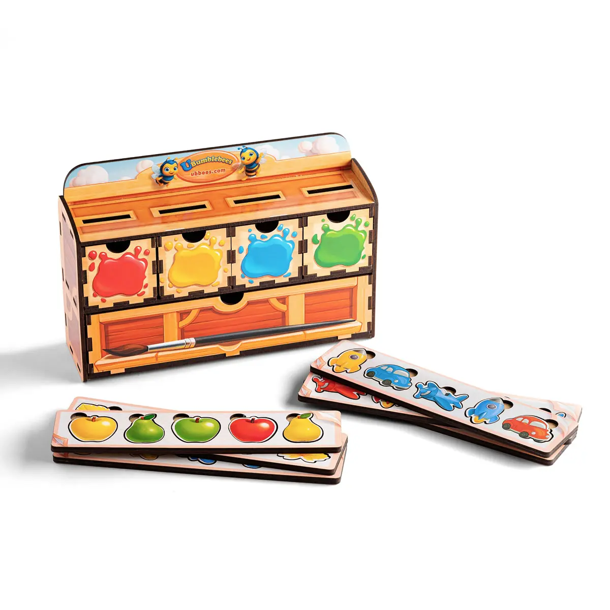 Дитяча розвивашка Чарівний комодик "Кольори" (Дерев'яний сортер)