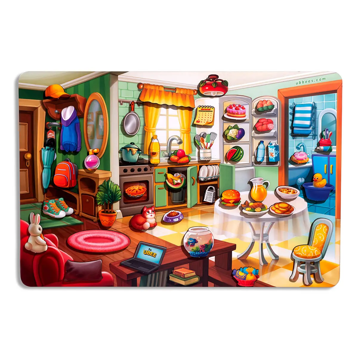 Гра на липучці "Наведи лад в кімнаті та нагодуй Ваню"