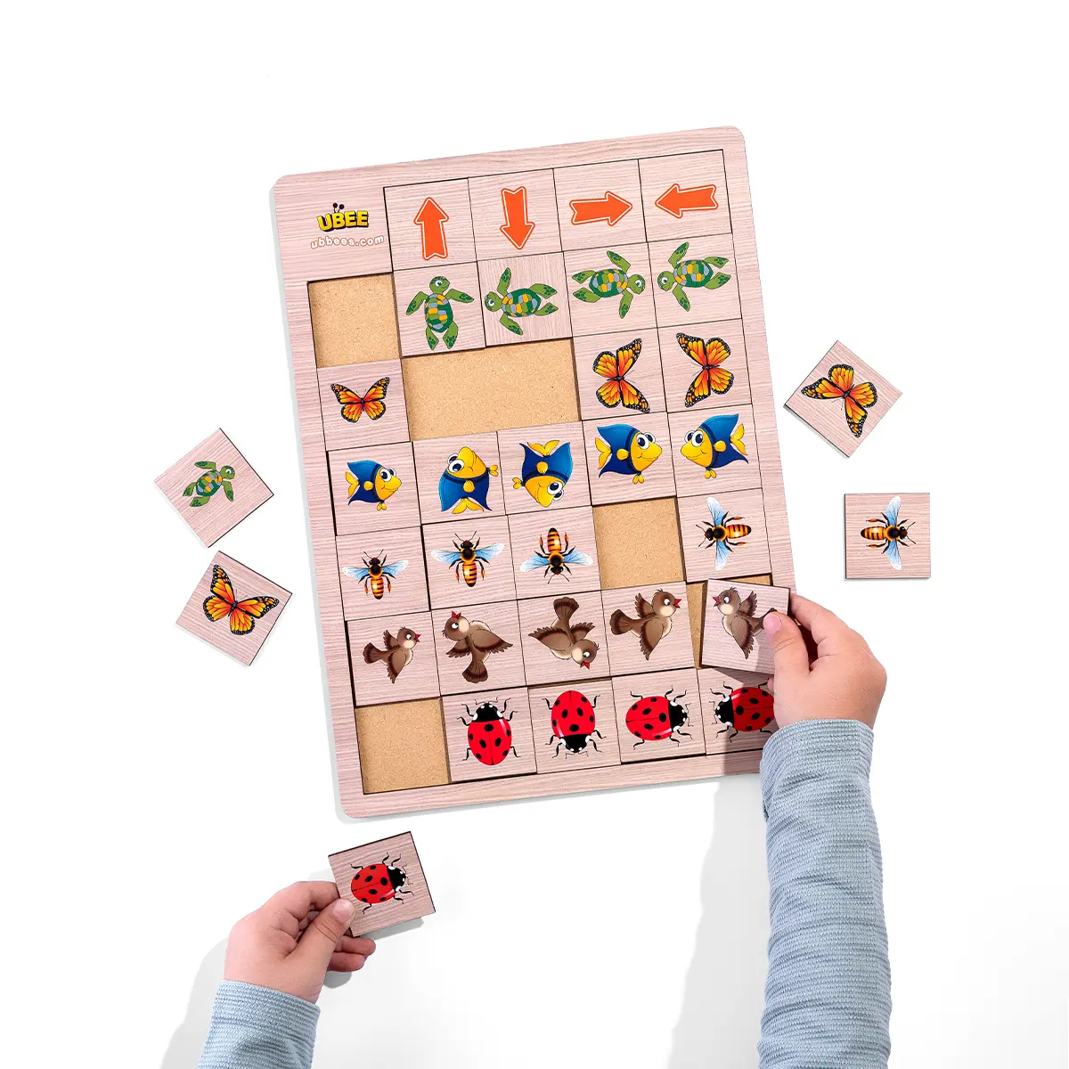 Дерев'яна вкладка-сортер "Вкажіть напрямок - 2". (Розвиваючі ігри для дітей)