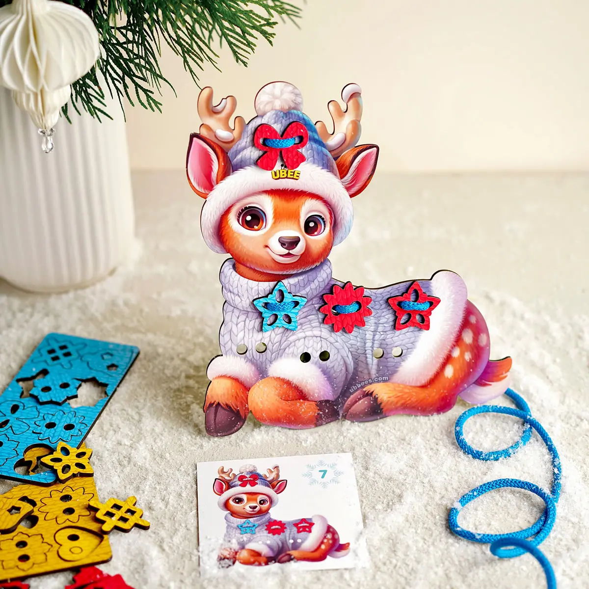 Шнурівка з картками \"Оленятко\"